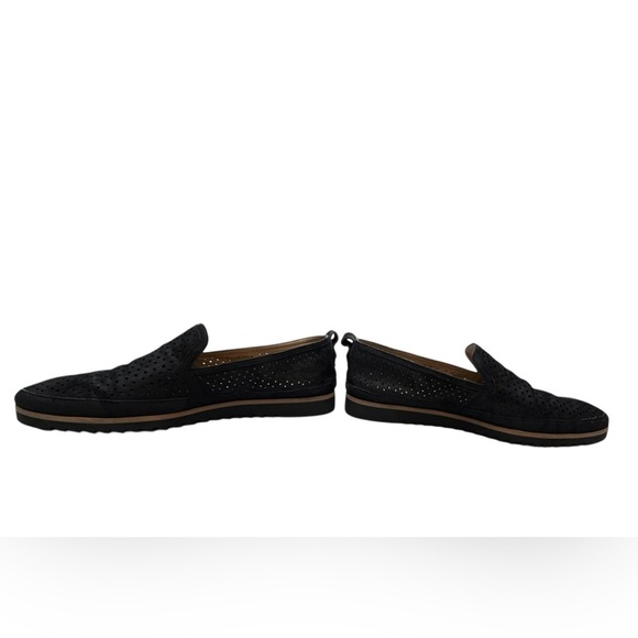 Women’s Franco Sarto Black Hadrea Slip-On Suede Perforated Loafers: Size 8.5M - Picture 6 of 11
